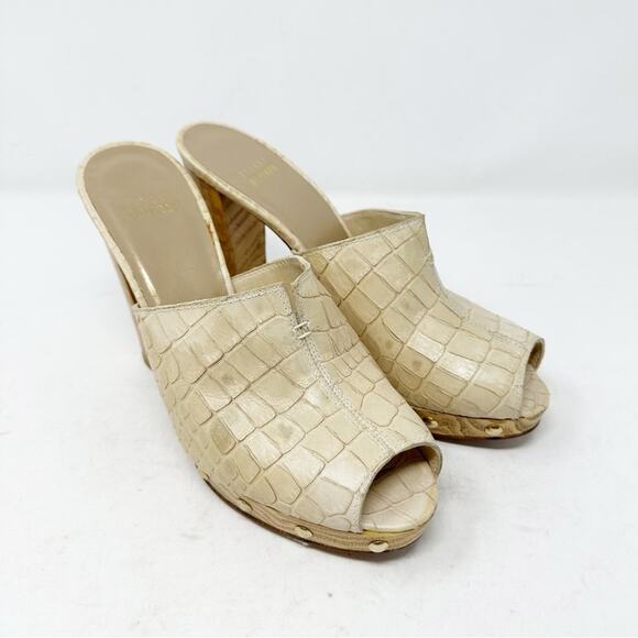 STUART WEITZMAN Leather Heels in Size 8.5 - Picture 3 of 7